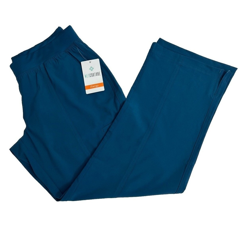 Med‎ Couture Energy Women's Yoga Two Cargo Pocket Pants Caribbean Size M New